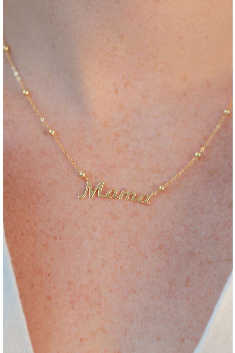Argento Vivo Mama Pendant Necklace, Alternate, color, GOLD