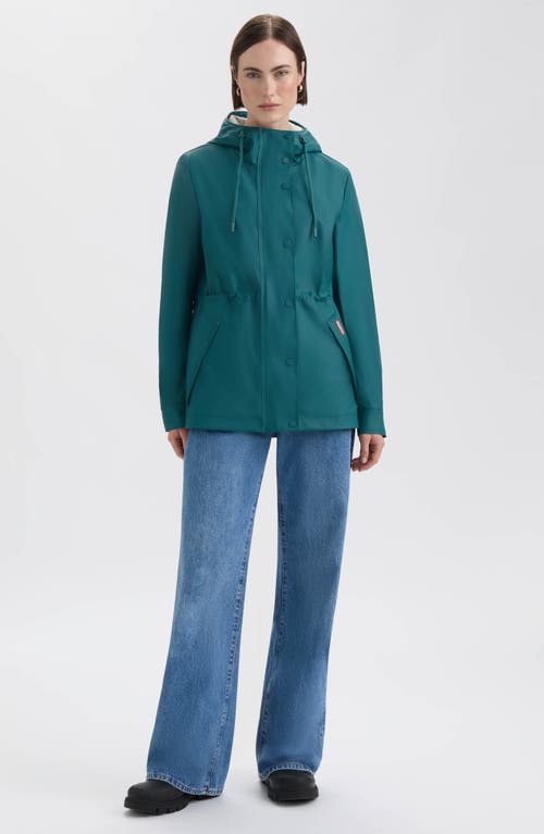 Hunter Abbey Short Rubberized Rain Jacket In Blue