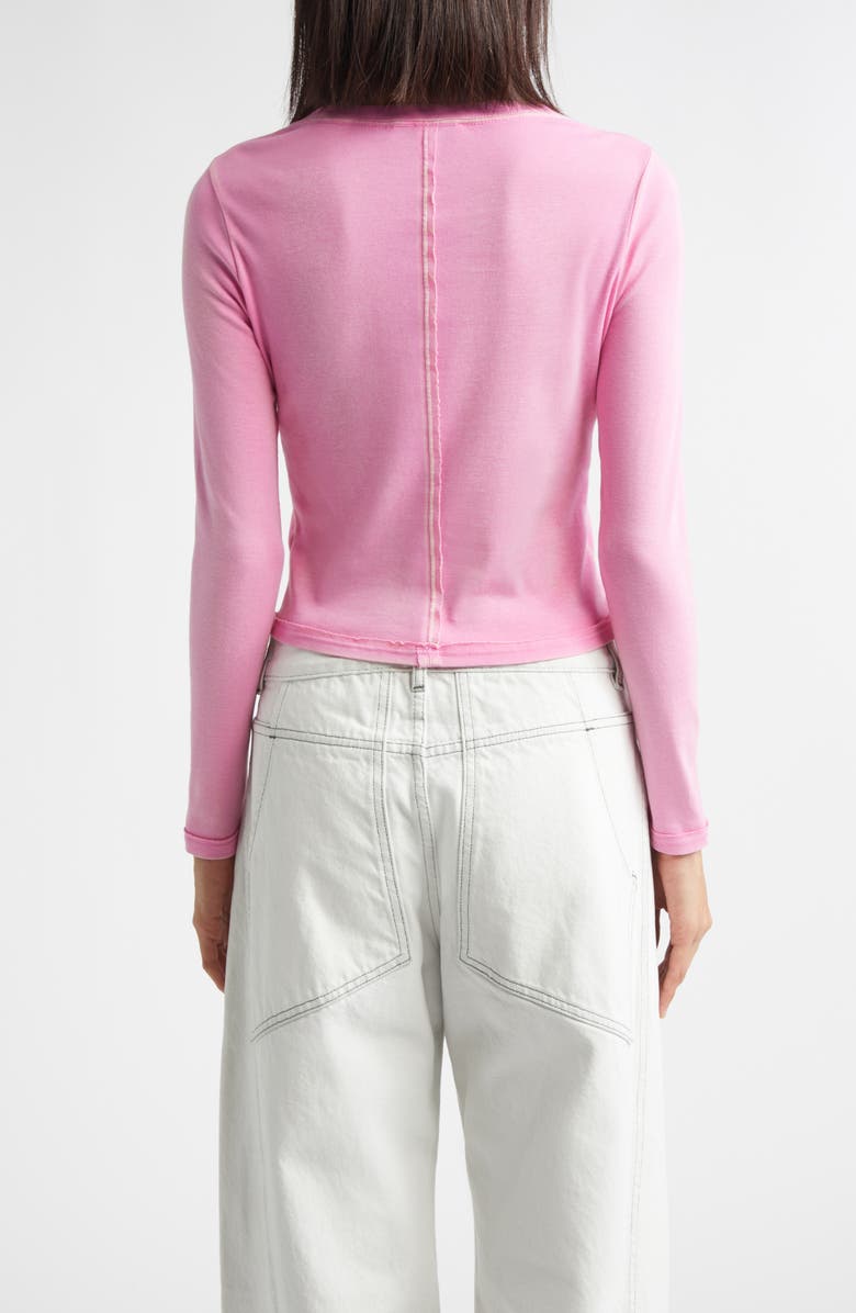 Eckhaus Latta Lapped Long Sleeve Baby T-Shirt, Alternate, color, Bubblegum