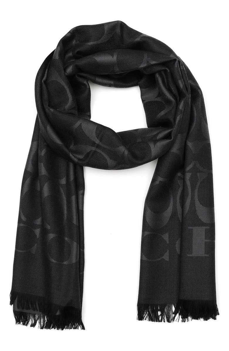 COACH Signature C Oblong Scarf, Main, color,