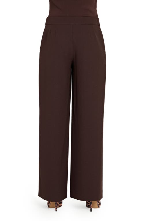 Tahari Asl Wide Leg Pants In Brown