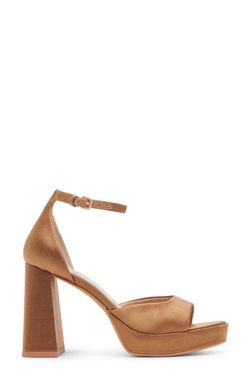 Dolce Vita Pandro Ankle Strap Platform Sandal In Brown