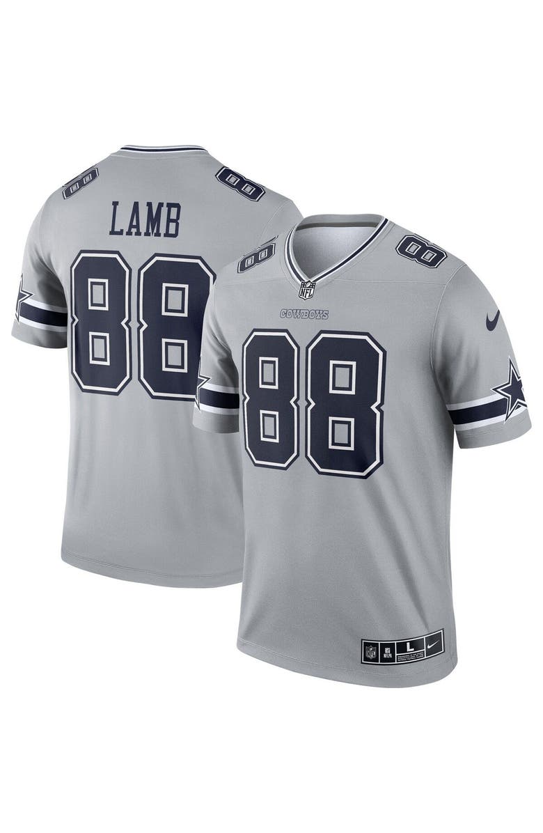 Nike Men's Nike CeeDee Lamb Gray Dallas Cowboys Inverted Legend Jersey, Main, color,