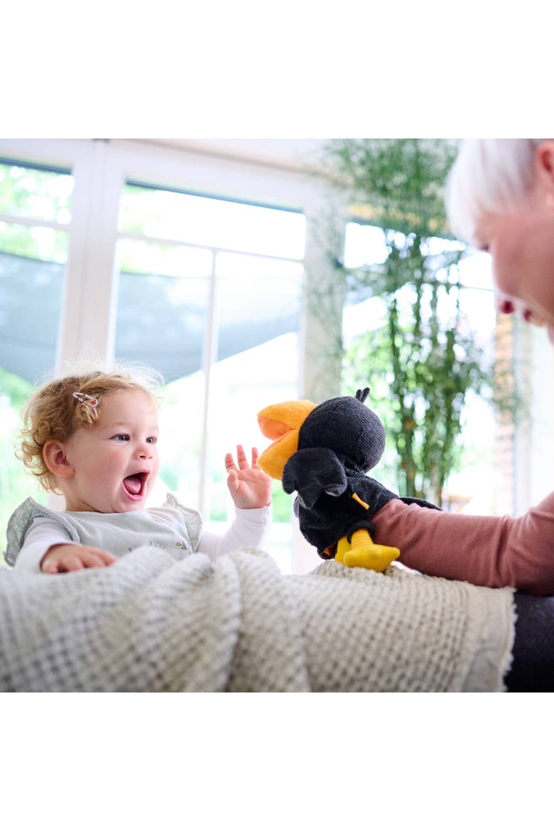 Theo the Raven Glove Puppet, Alternate, color, Black Multi