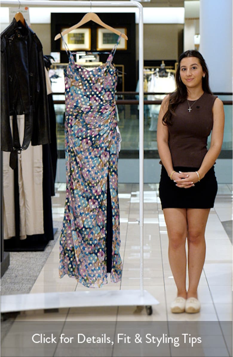 Drae Floral Evening Gown, sales video thumbnail