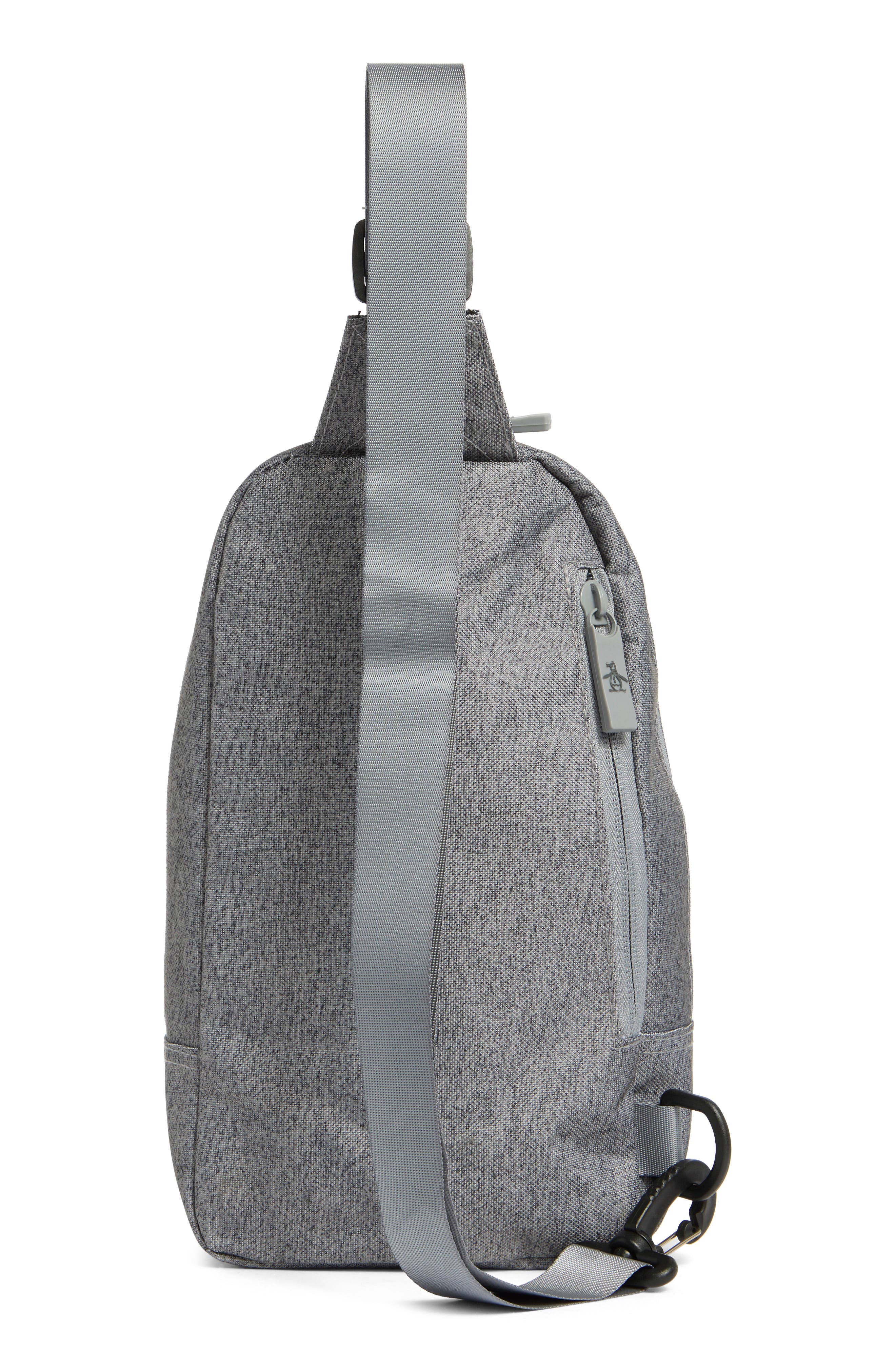 Original Penguin Sleek Sling Crossbody Bag, Alternate, color, Heather Grey