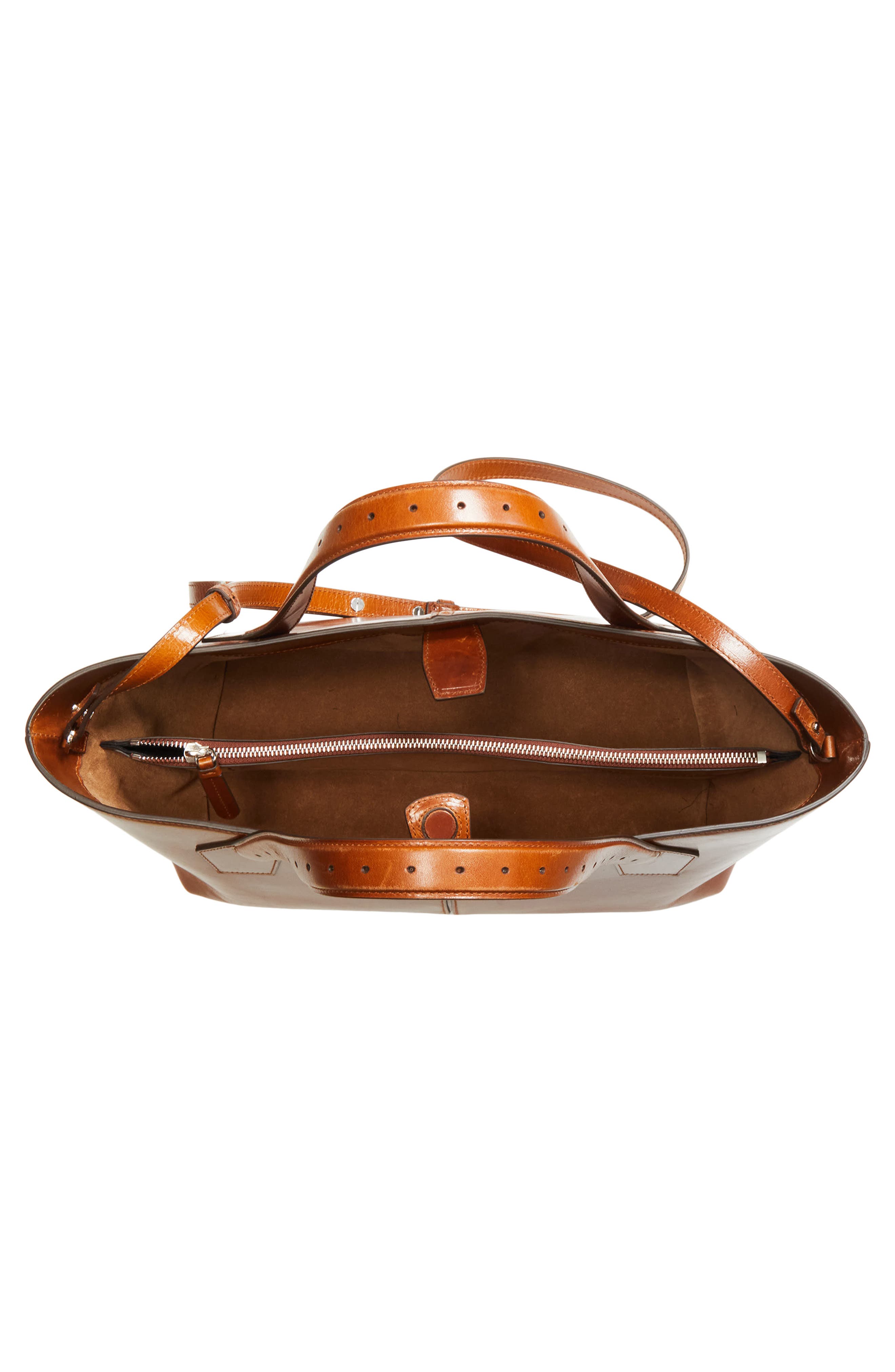 Chelsea Leather East/West Tote, Alternate, color, SADDLE