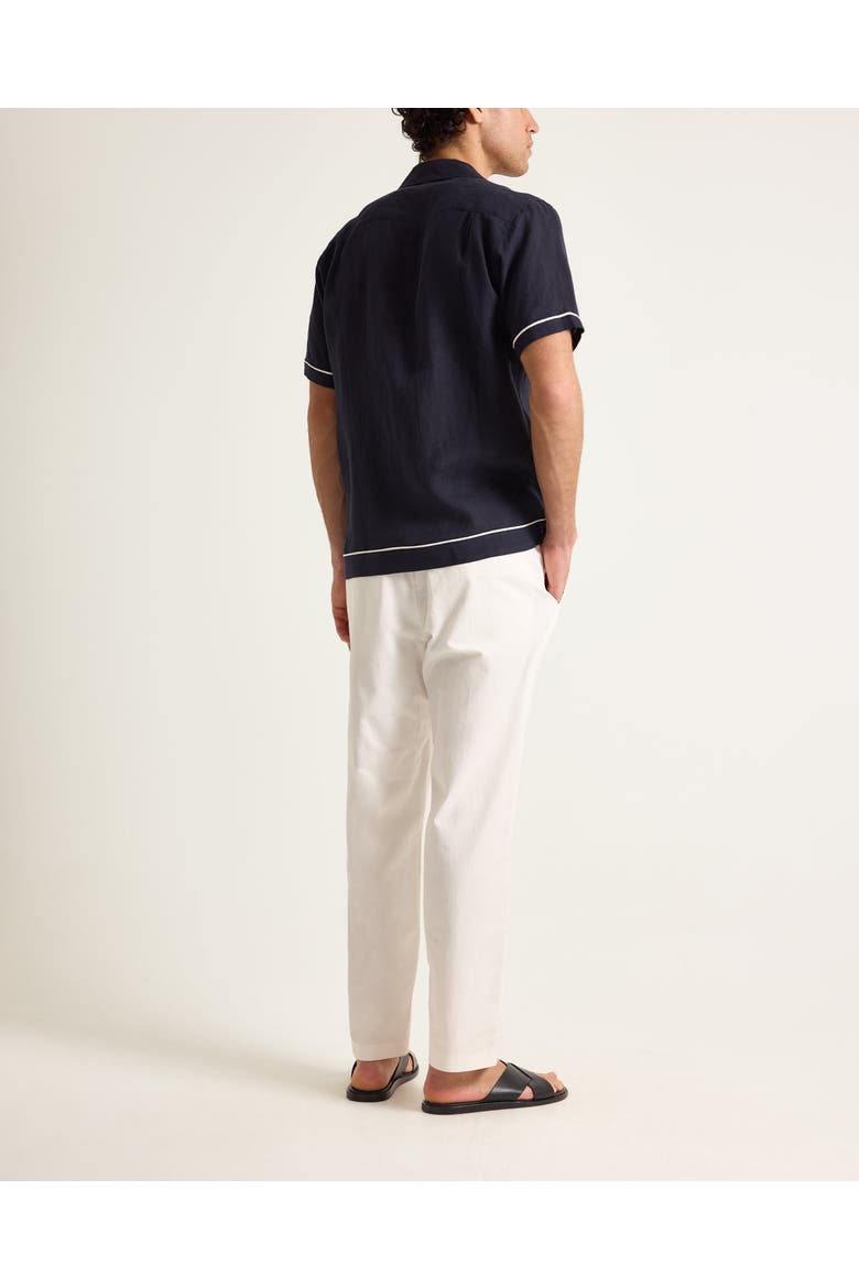 Maitan Linen Relaxed-Fit Shirt, Alternate, color, Night Iris/White Sand