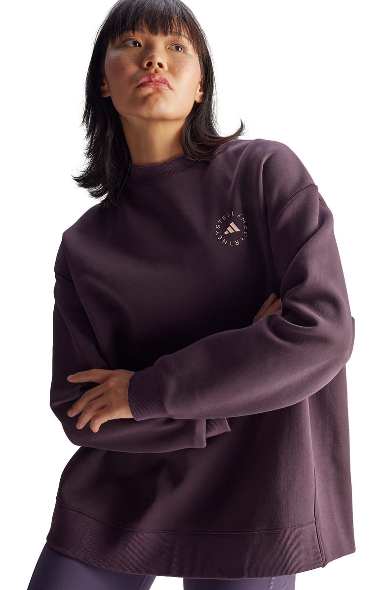 adidas by Stella McCartney Loose Crewneck Sweatshirt, Alternate, color, 