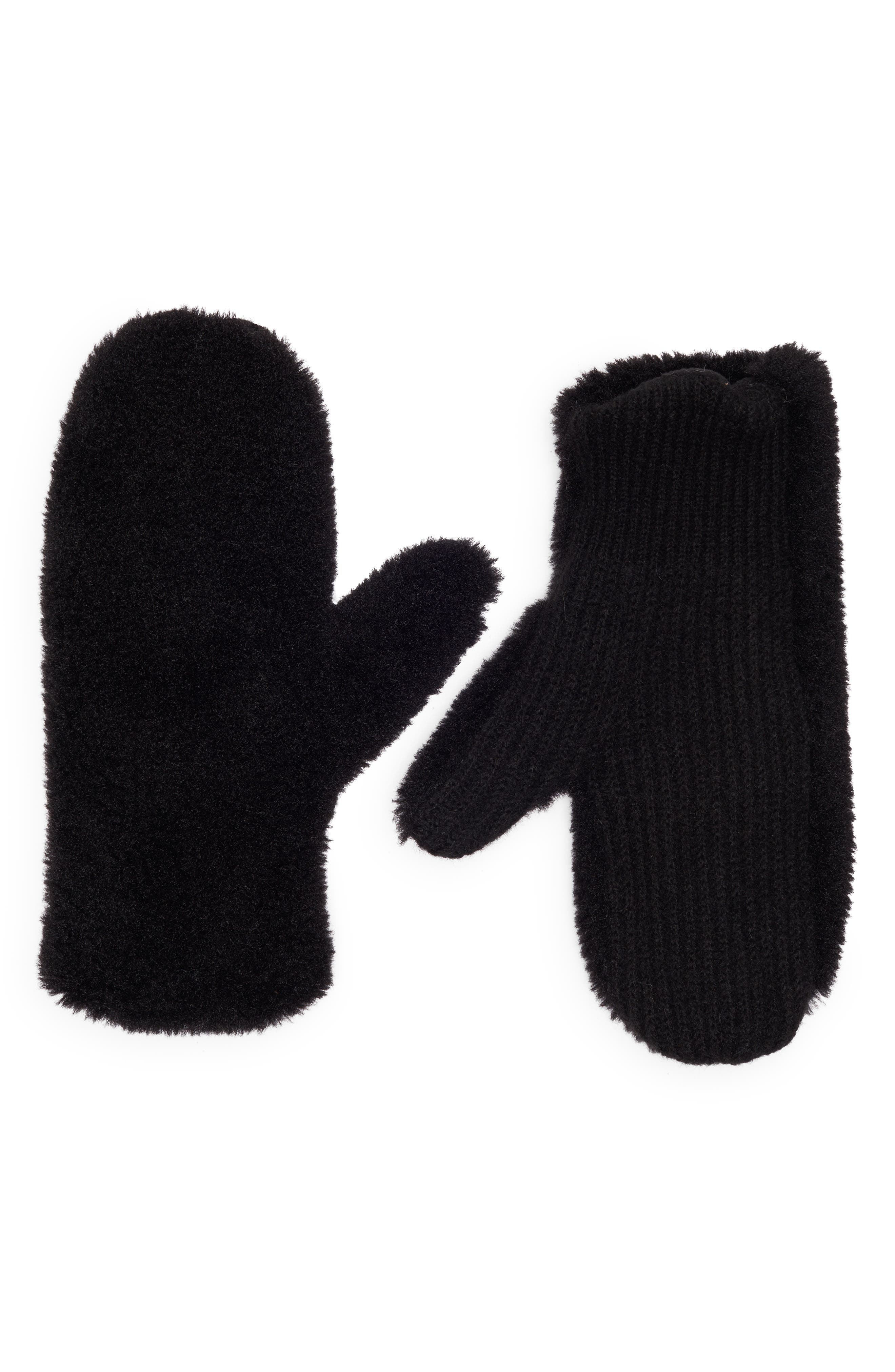 BCBG Faux Shearling Mittens