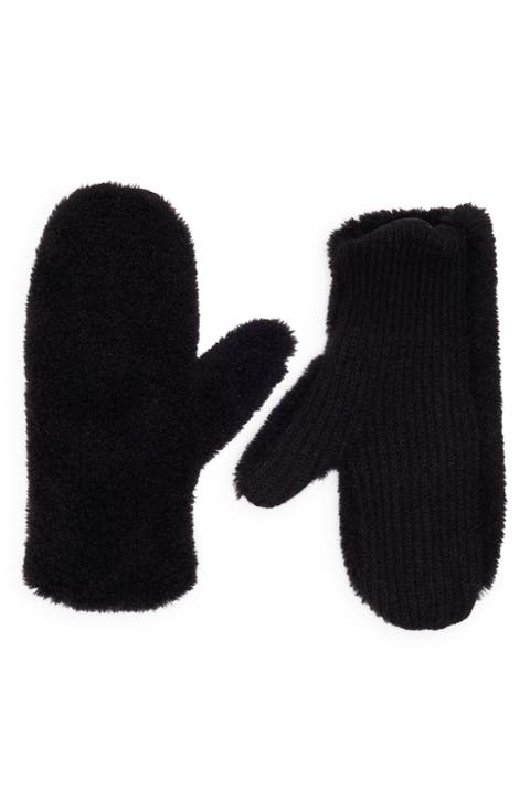 Faux Shearling Mittens