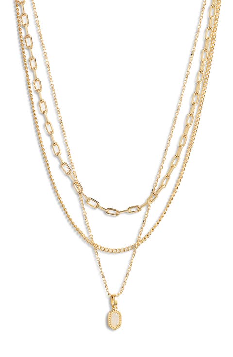Mini Elisa Gold Triple Strand Necklace