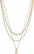 Kendra Scott Mini Elisa Gold Triple Strand Necklace