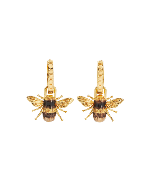 Honey Bee Hoop Earrings