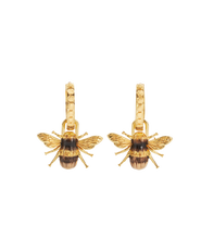 Fable England Honey Bee Hoop Earrings