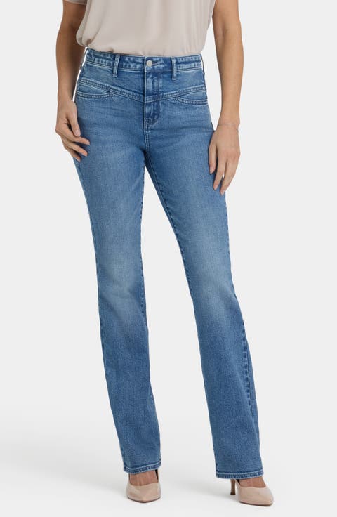 Barbara High Waist Bootcut Jeans (Washed Crystal)