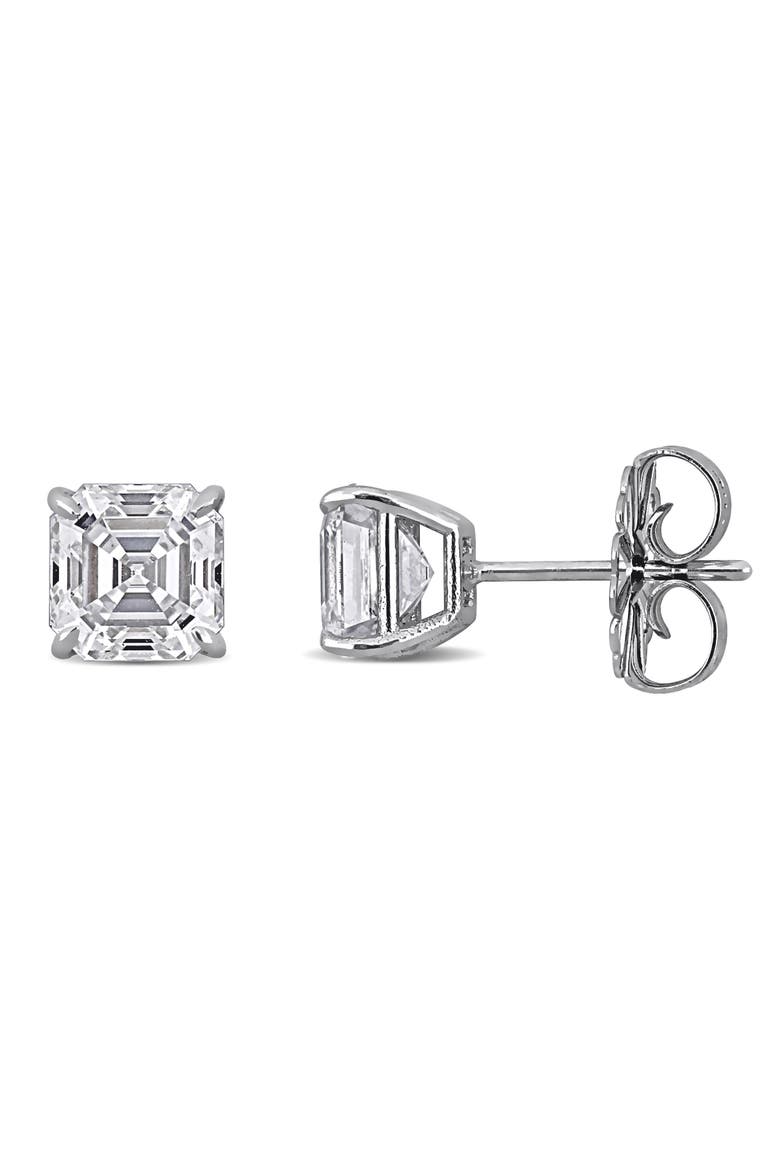 Lab-Grown Diamond Stud Earrings 14k, Main, color, White Gold