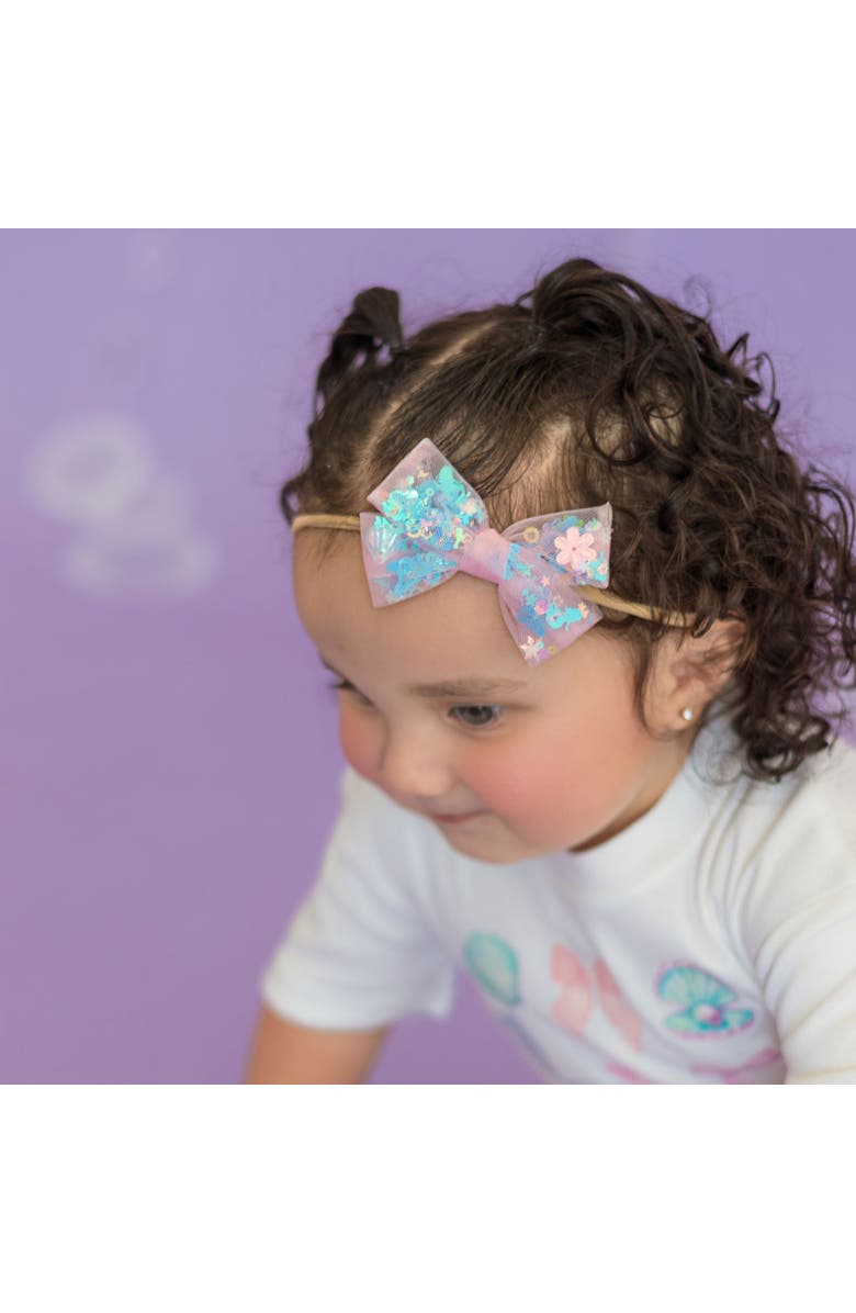 Sweet Wink Mermaid Sequin Bow Baby Headband, Alternate, color, Pink