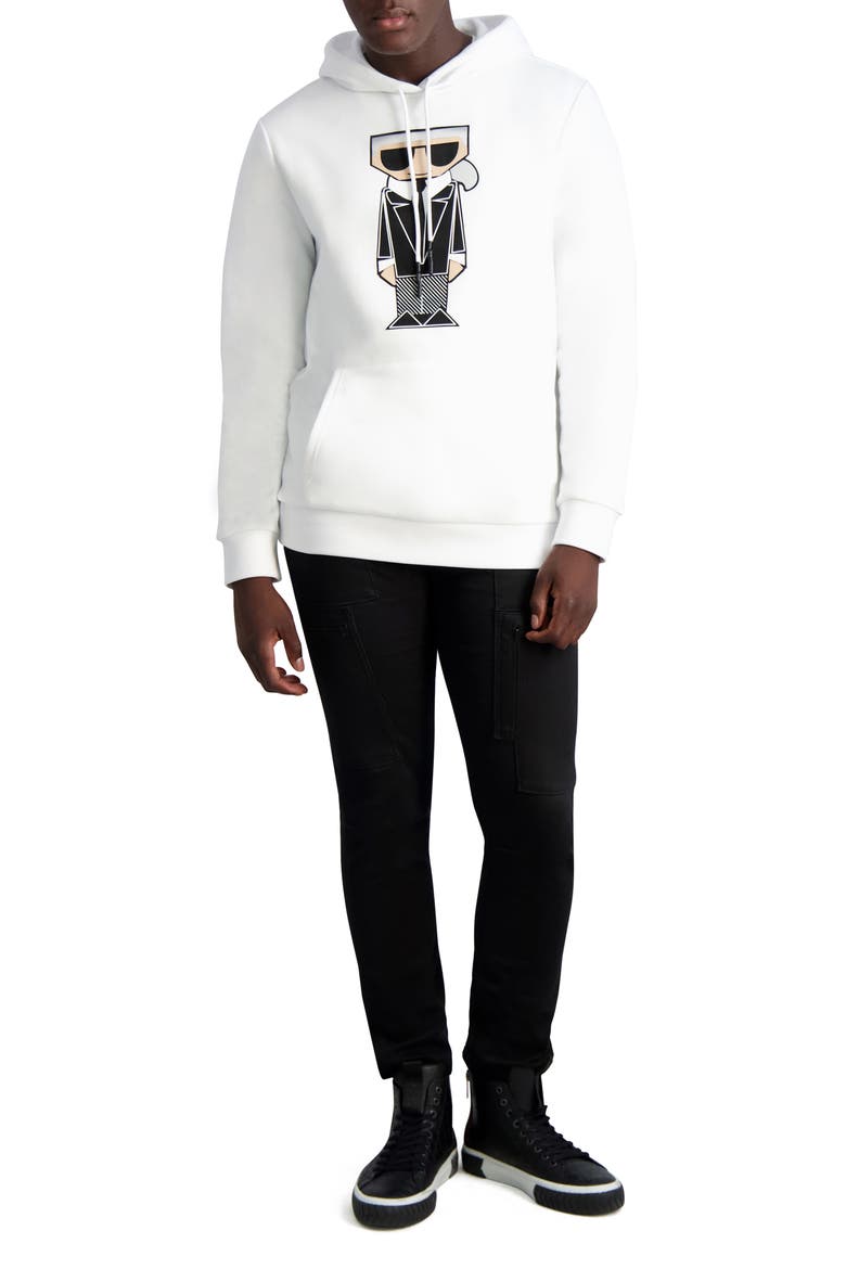 Kocktail Karl Graphic Hoodie, Alternate, color, WHITE
