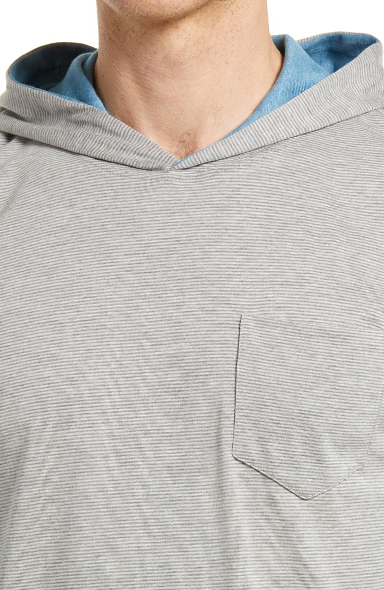 johnnie-O Men's Gunnar Pinstripe Long Sleeve Hooded T-Shirt, Alternate, color, 