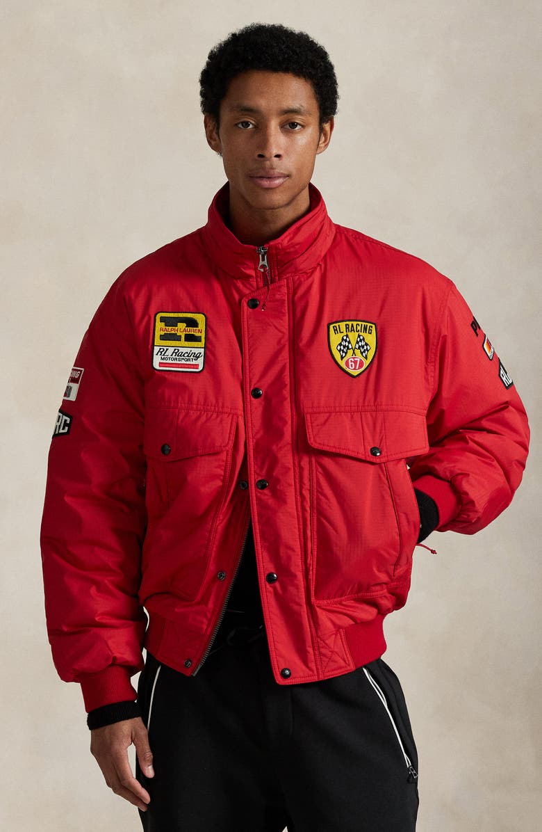Polo Ralph Lauren Racing Patch Jacket, Alternate, color, Red