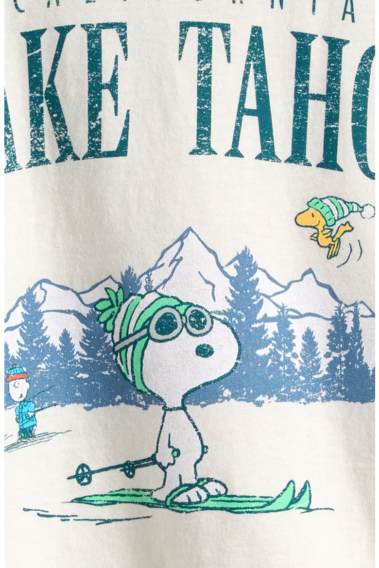 Kids' Crop Graphic T-Shirt, Alternate, color, IVORY DOVE SNOOPY LAKE TAHOE