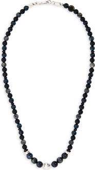 Caputo & Co. Men's Beaded Stone Necklace