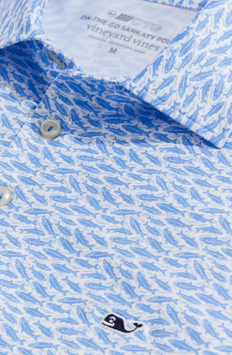 vineyard vines Sankaty Performance Polo, Alternate, color, Bluff Fish White Cap