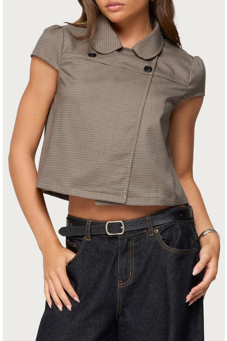 Haislee Houndstooth Crop, Main, color, MIX