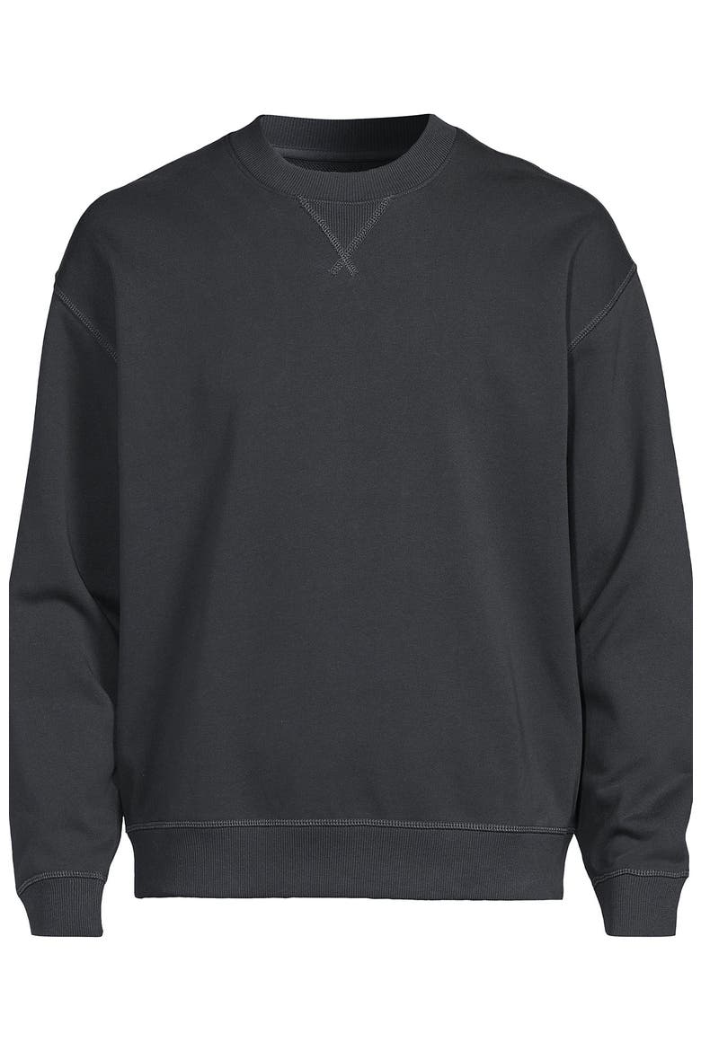 Long Sleeve French Terry Vintage Wash Crewneck Sweatshirt, Alternate, color, Inkwell Gray