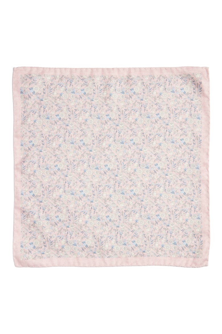 Yukon Reversible Silk Pocket Square, Alternate, color, PINK