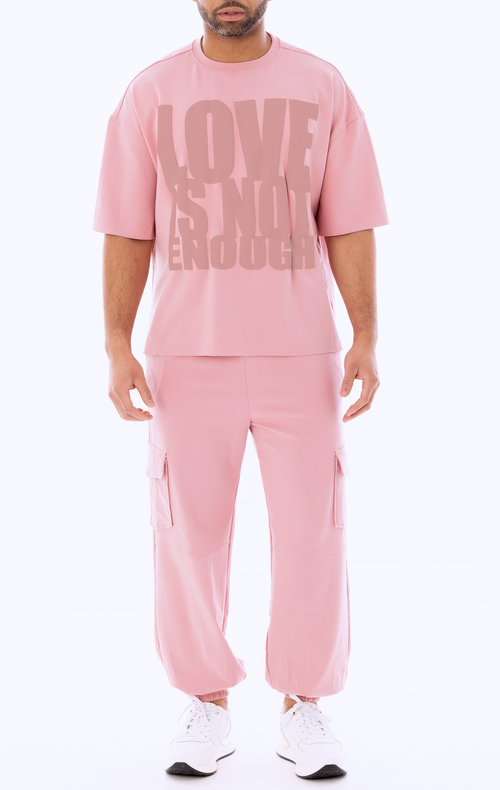 Dai Moda Love Is Not Enough Sweatshirt In Pink