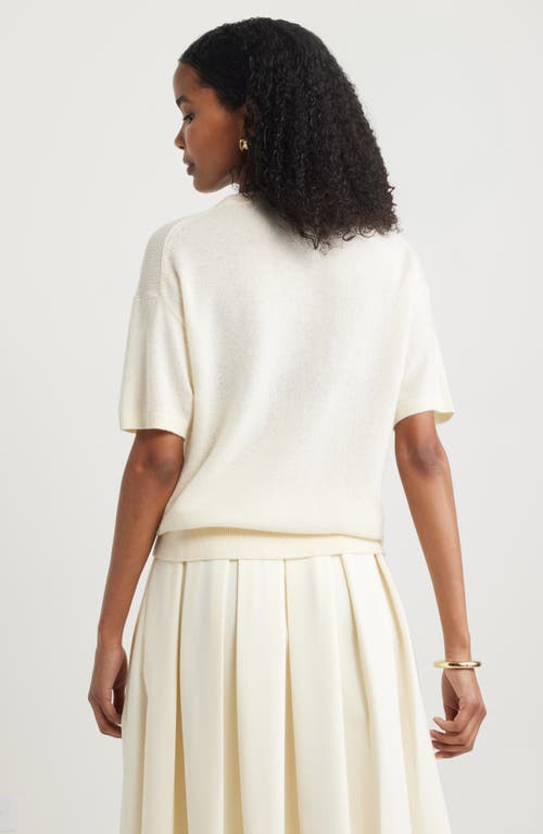 Nordstrom Short Sleeve Cashmere Sweater In Neutral