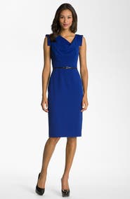 black halo jackie o dress blue Black Halo Women's Jackie O Sheath Dress - Maliblue