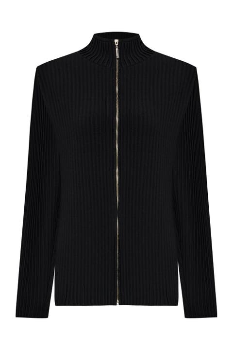 Knit Cardigan With Zip Detail