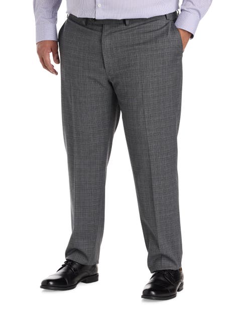 Big & Tall Transitional Check Suit Pants
