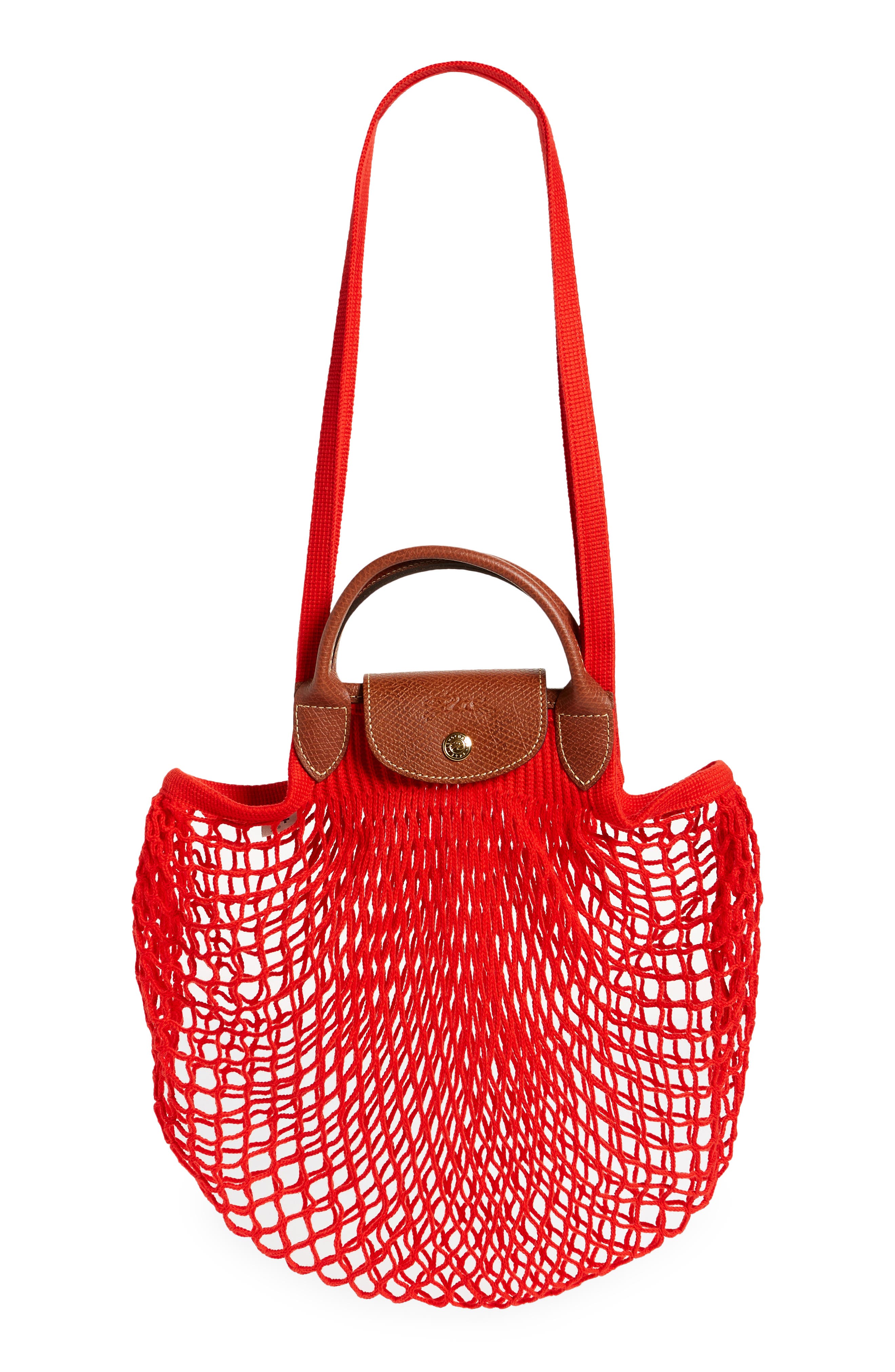 Longchamp Le Pliage Filet Knit Shoulder Bag