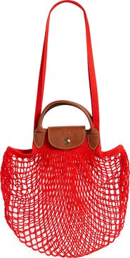 Longchamp Le Pliage Filet Knit Shoulder Bag