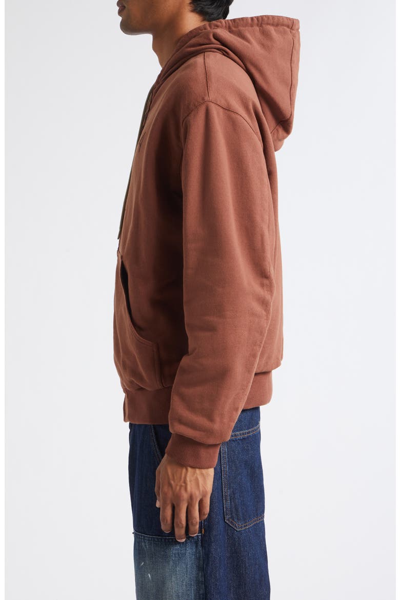 Line 6 Logo Zip Hoodie, Alternate, color, BEIGE/ LIGHT BROWN