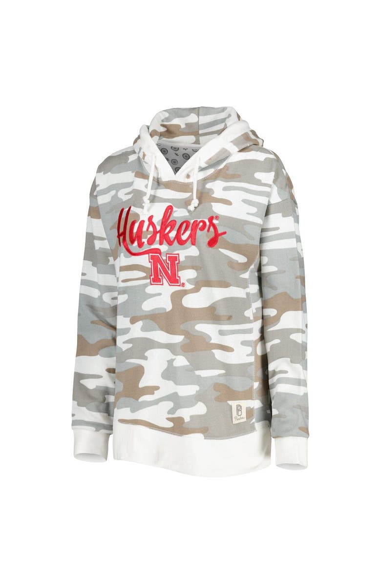 PRESSBOX Women's Pressbox Camo Nebraska Huskers San Pablo Pullover Hoodie, Alternate, color, Camo