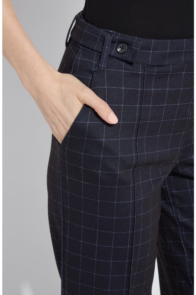 Zaina Pleated Ponte Wide Leg Pants, Alternate, color, CROSS CHECK PLAID