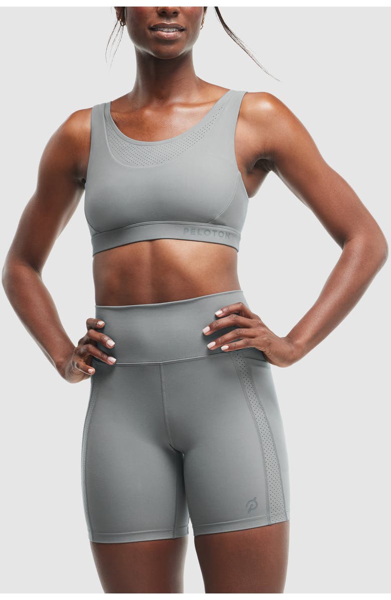 Peloton Cadent Laser Perforated Bra, Main, color, Sage Green