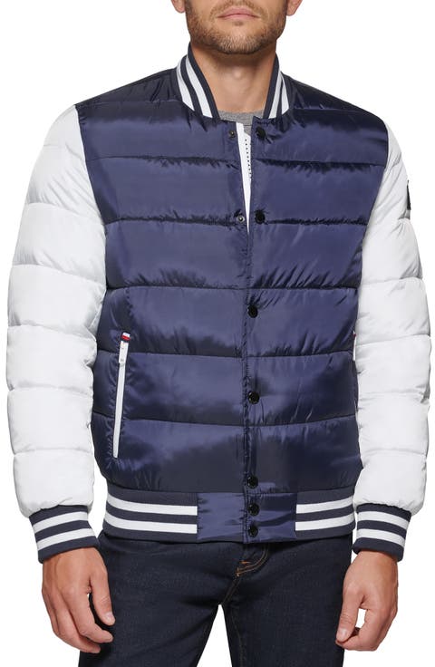 Varsity Quilted Bomber Jacket