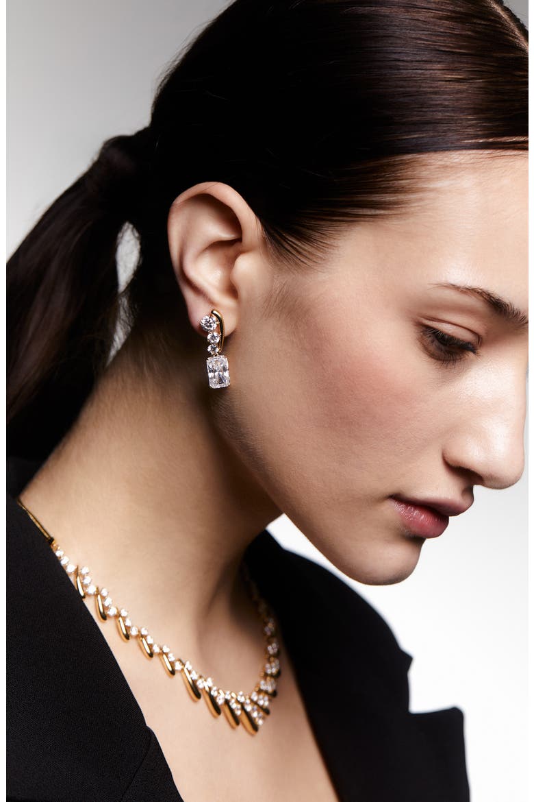Phenom Drop Earrings, Alternate, color, GOLD
