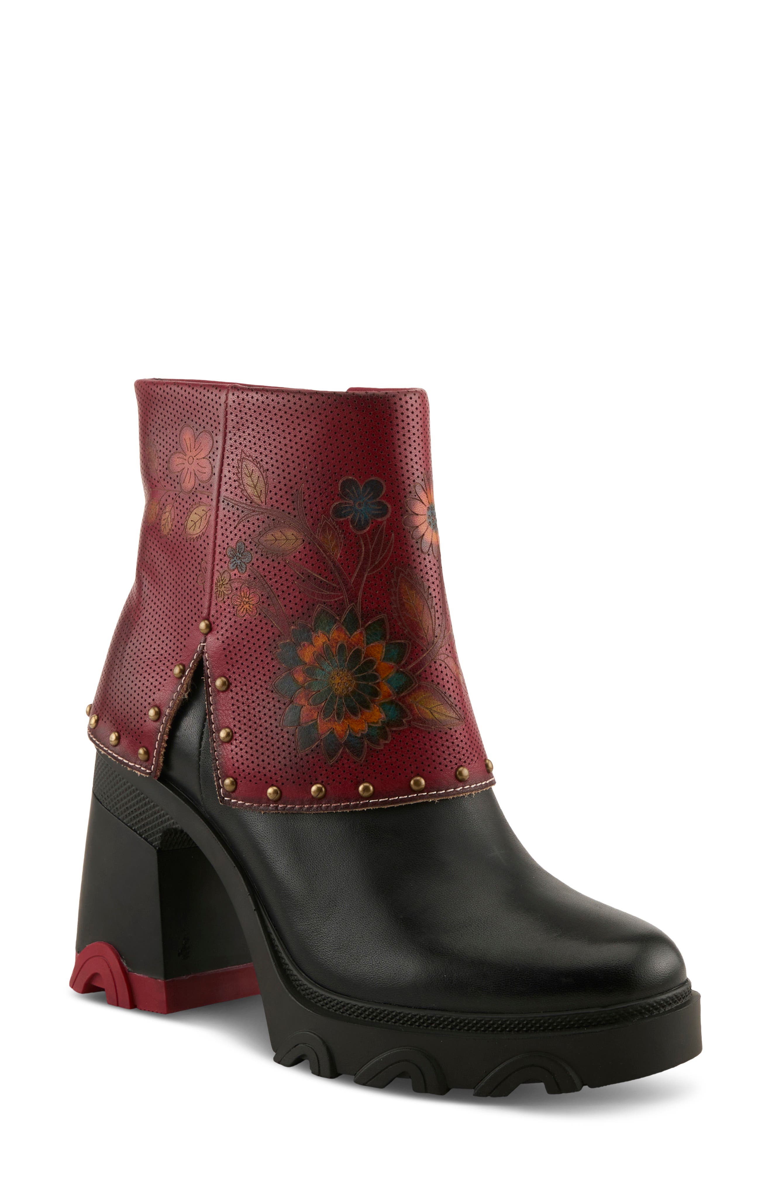 L'Artiste by Spring Step Carizma Foldover Shaft Platform Bootie, Main, color, 