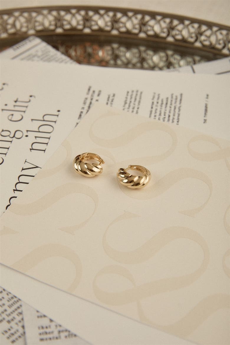 Rowan Hoops, Alternate, color, Gold