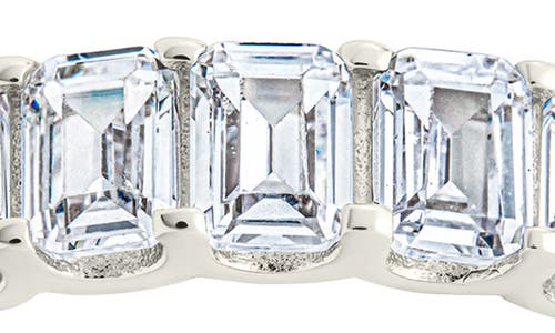 Sterling Forever Rio Baguette Cubic Zirconia Eternity Band Ring In Silver