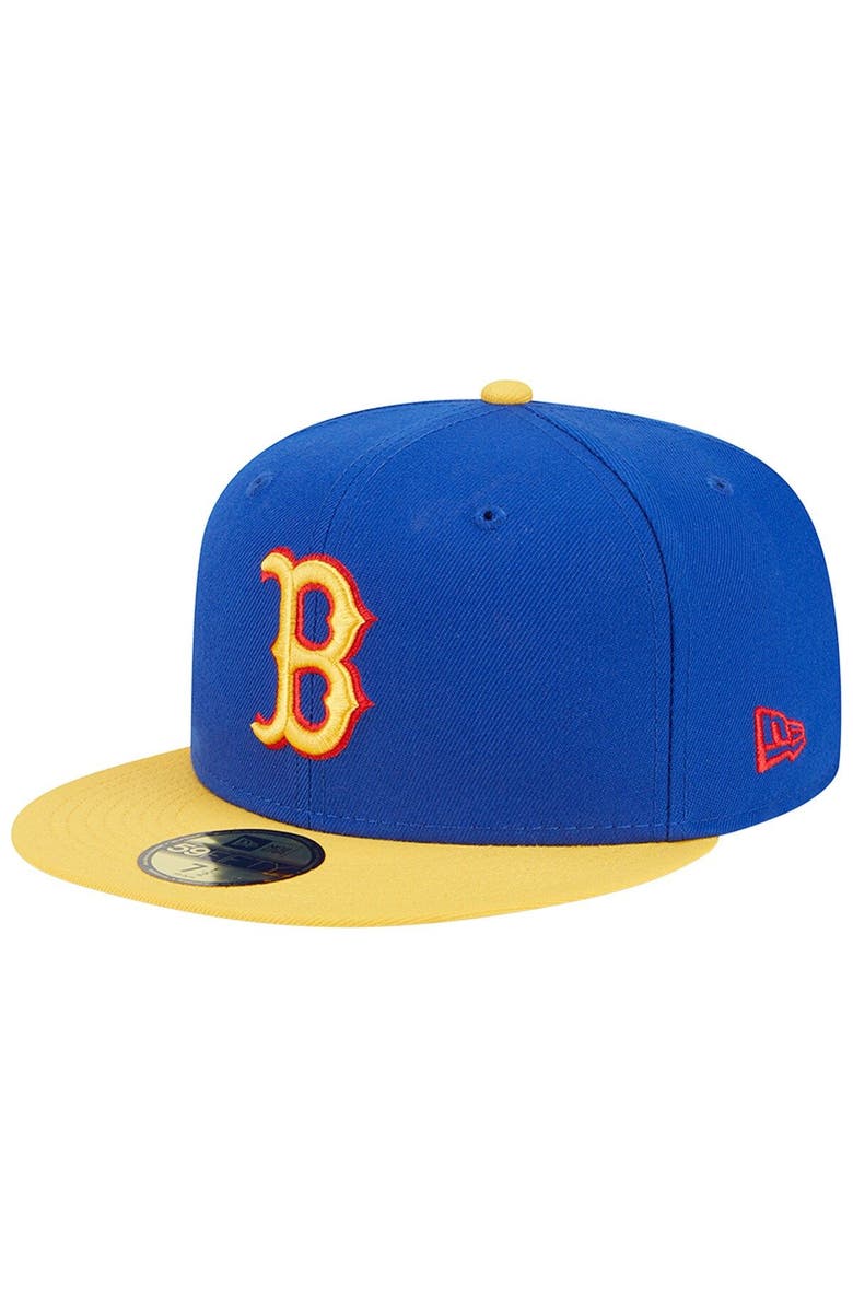 New Era Men's New Era Royal/Yellow Boston Red Sox Empire 59FIFTY Fitted Hat, Alternate, color, Royal
