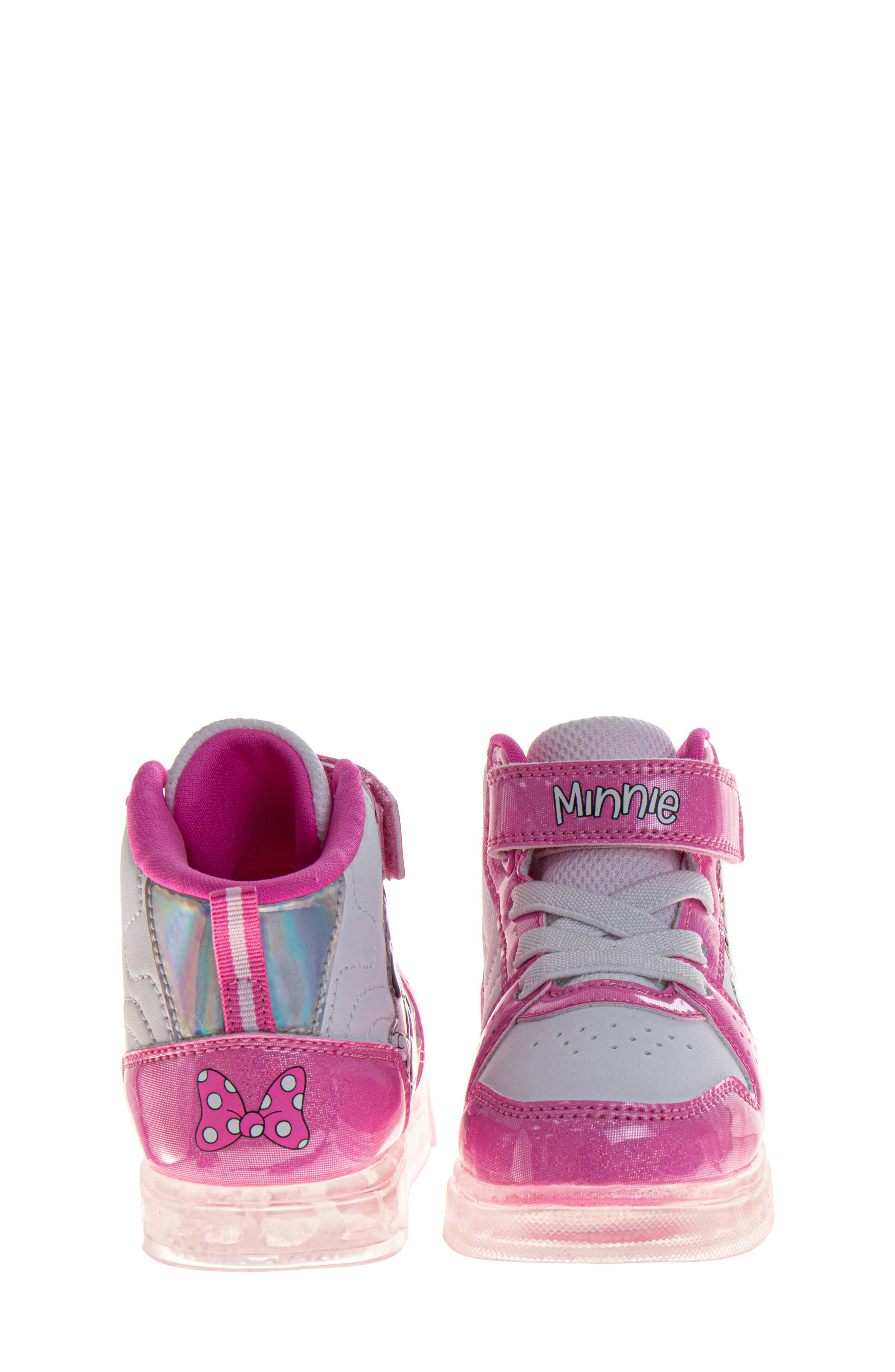 JOSMO x Disney<sup>®</sup> Kids' Minnie Mouse High Top Sneaker, Alternate, color, Pink White