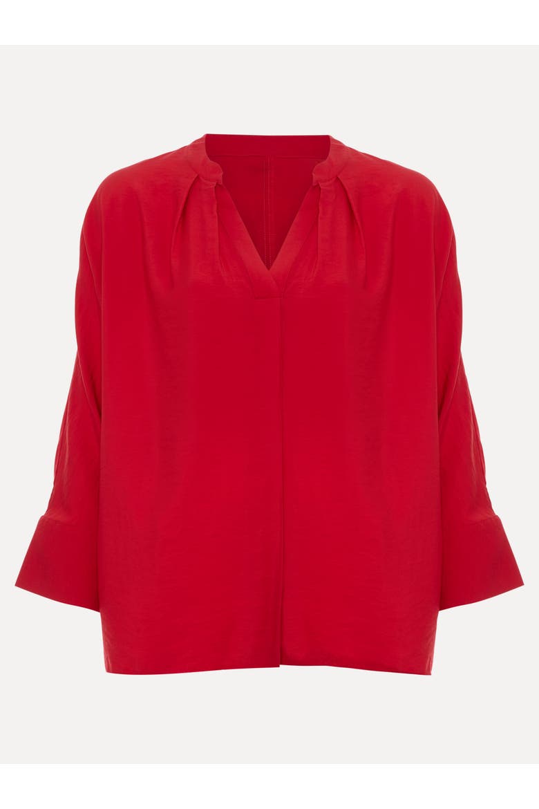 Cynthia V-Neck Blouse, Alternate, color, Red
